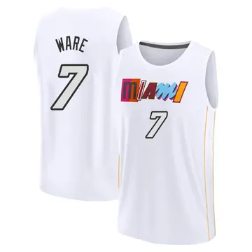 Miami Heat Kel'el Ware 2022/23 City Edition Jersey - Men's Fast Break White