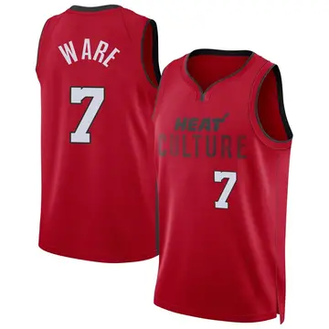 Miami Heat Kel'el Ware 2024/25 City Edition Jersey - Men's Swingman Red