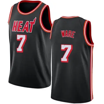 Miami Heat Kel'el Ware Fashion Hardwood Classics Jersey - Men's Swingman Black