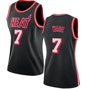 Miami Heat Kel'el Ware Fashion Hardwood Classics Jersey - Women's Swingman Black