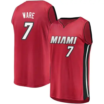 Miami Heat Kel'el Ware Jersey - Statement Edition - Men's Fast Break Red