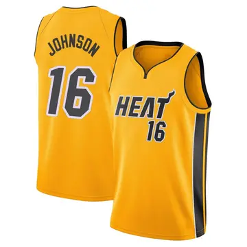 Miami Heat Keshad Johnson 2020/21 Jersey - Earned Edition - Men's Swingman Gold