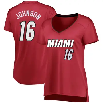 Miami Heat Keshad Johnson Wine Jersey - Statement Edition - Women's Fast Break