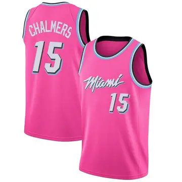 Miami Heat Mario Chalmers 2018/19 Jersey - Earned Edition - Men's Swingman Pink