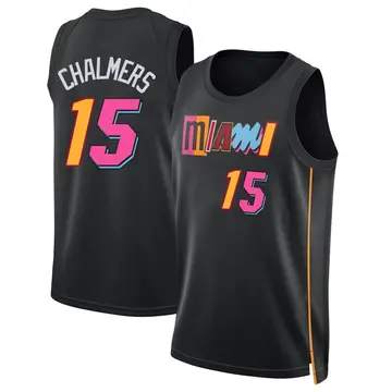 Miami Heat Mario Chalmers 2021/22 City Edition Jersey - Men's Swingman Black