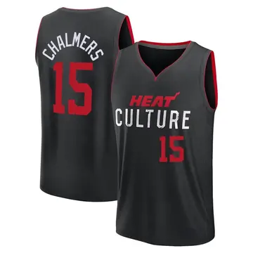 Miami Heat Mario Chalmers 2023/24 City Edition Jersey - Men's Fast Break Black