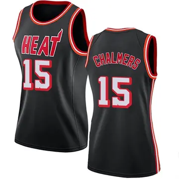 Miami Heat Mario Chalmers Fashion Hardwood Classics Jersey - Women's Swingman Black