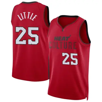 Miami Heat Nassir Little 2024/25 City Edition Jersey - Men's Swingman Red