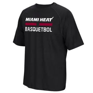 Miami Heat Noches Ene-Be-A Practicewear Performance T-Shirt - - Men's Black