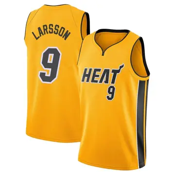 Miami Heat Pelle Larsson 2020/21 Jersey - Earned Edition - Men's Swingman Gold