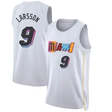 Miami Heat Pelle Larsson 2022/23 City Edition Jersey - Men's Swingman White