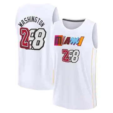 Miami Heat Warren Washington 2022/23 City Edition Jersey - Men's Fast Break White