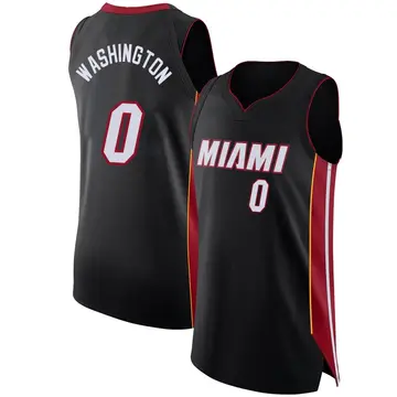 Miami Heat Warren Washington Jersey - Icon Edition - Men's Authentic Black