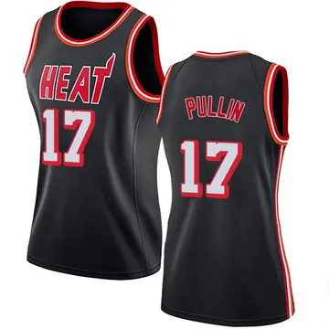 Miami Heat Zyon Pullin Fashion Hardwood Classics Jersey - Women's Swingman Black