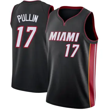 Miami Heat Zyon Pullin Jersey - Icon Edition - Men's Swingman Black